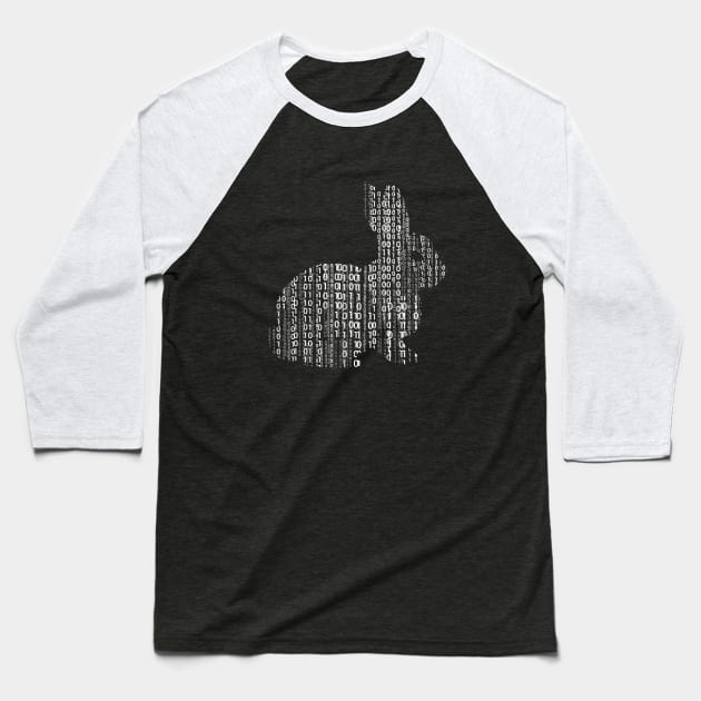 Follow The White Rabbit Baseball T-Shirt by StudioInfinito